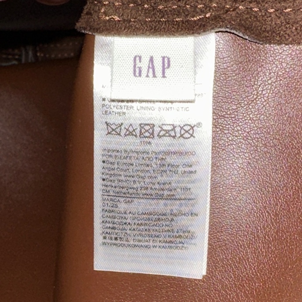 GAP Brown Vegan Suede Slouchy Tote Bag - Picture 8 of 8